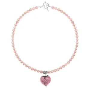 Dusk Pearl Heart Necklace