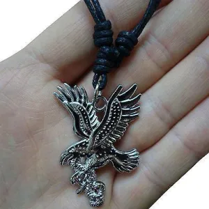 Eagle Pendant Chain Necklace Choker Mens Womens Boys Girls Jewellery Silver Tone