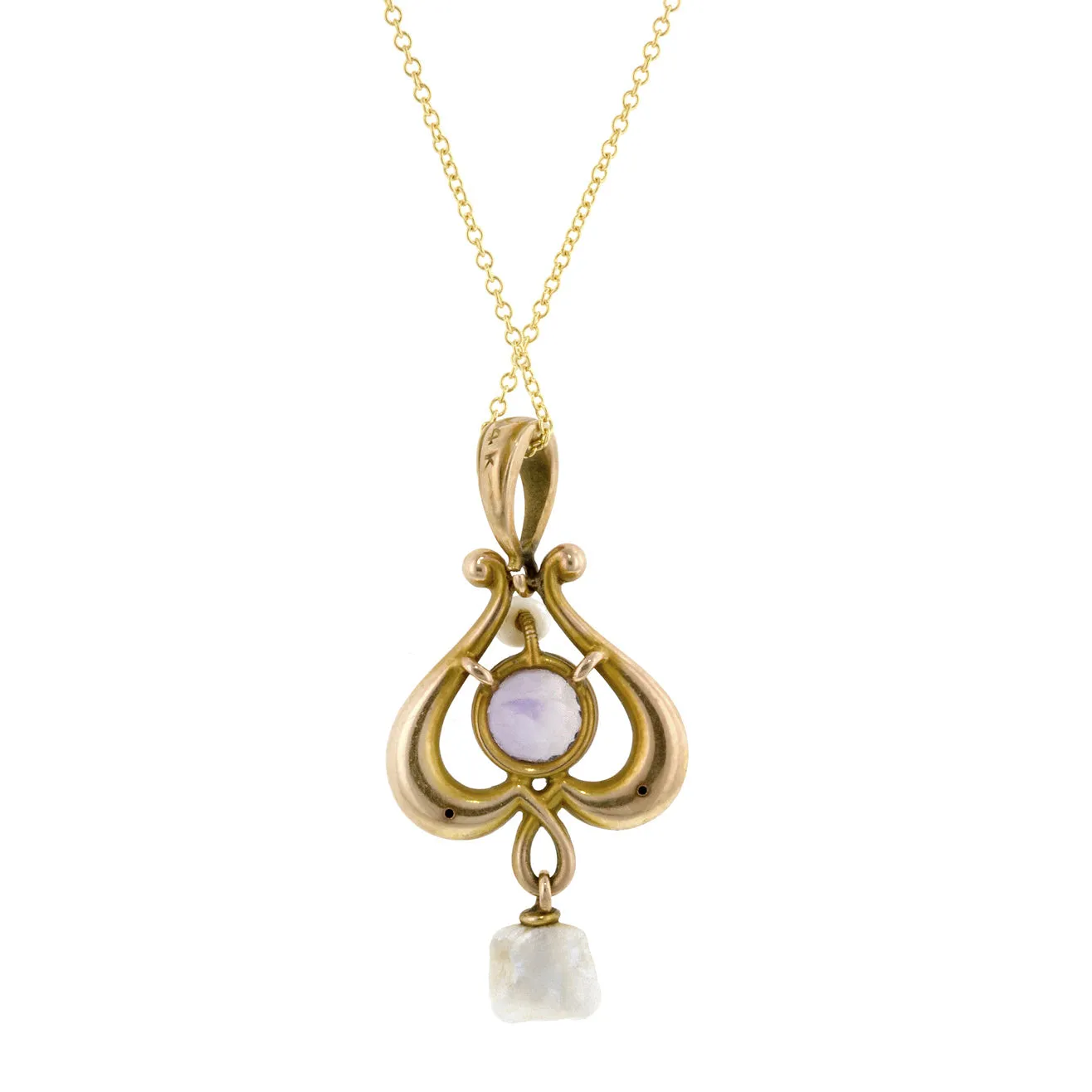Edwardian Amethyst & Pearl Pendant
