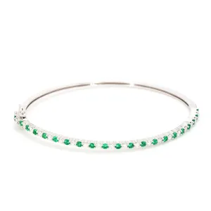 Emerald and Diamond Bangle