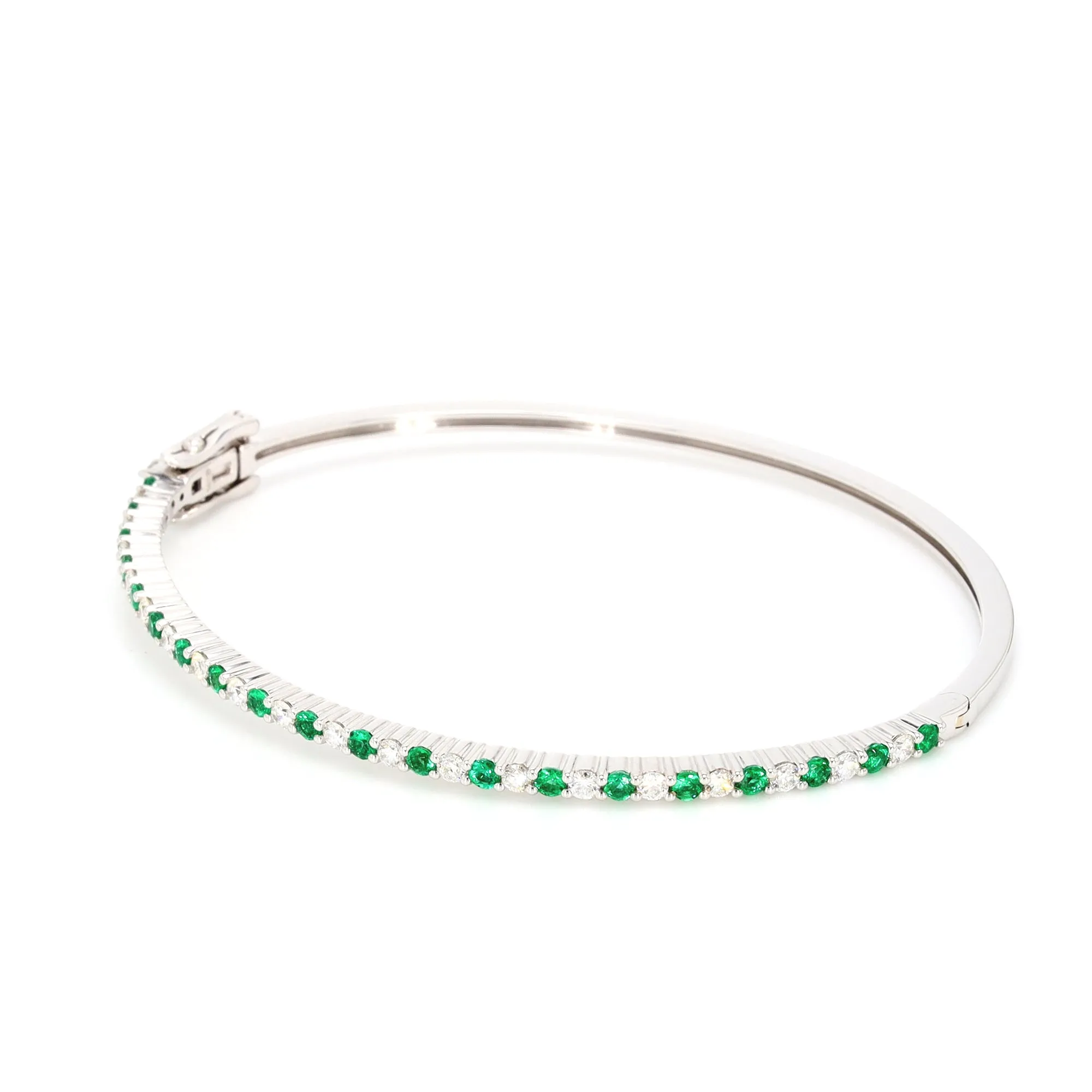 Emerald and Diamond Bangle