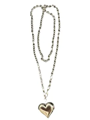 Extended Puff Heart Necklace