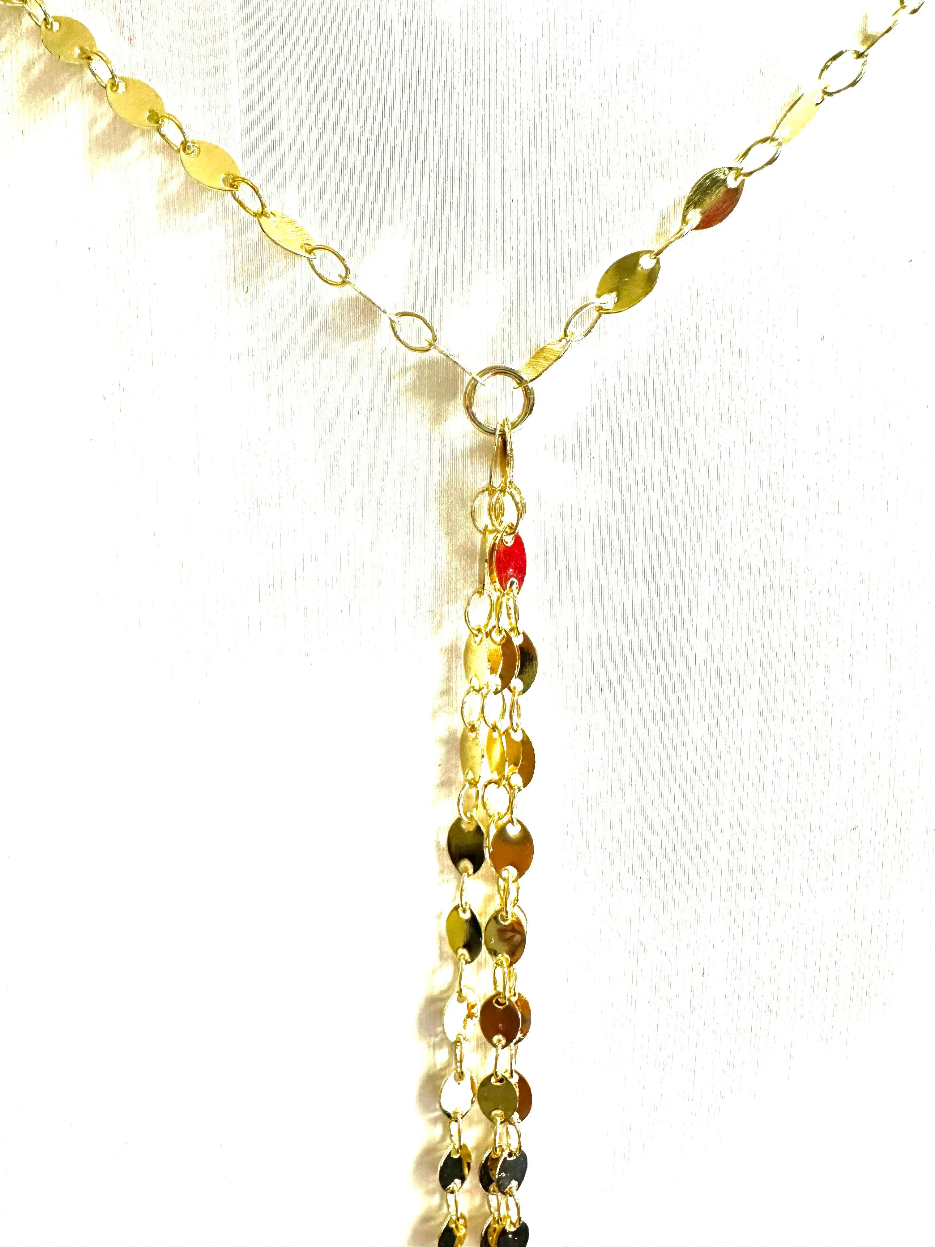 Faceted Lariat Necklace