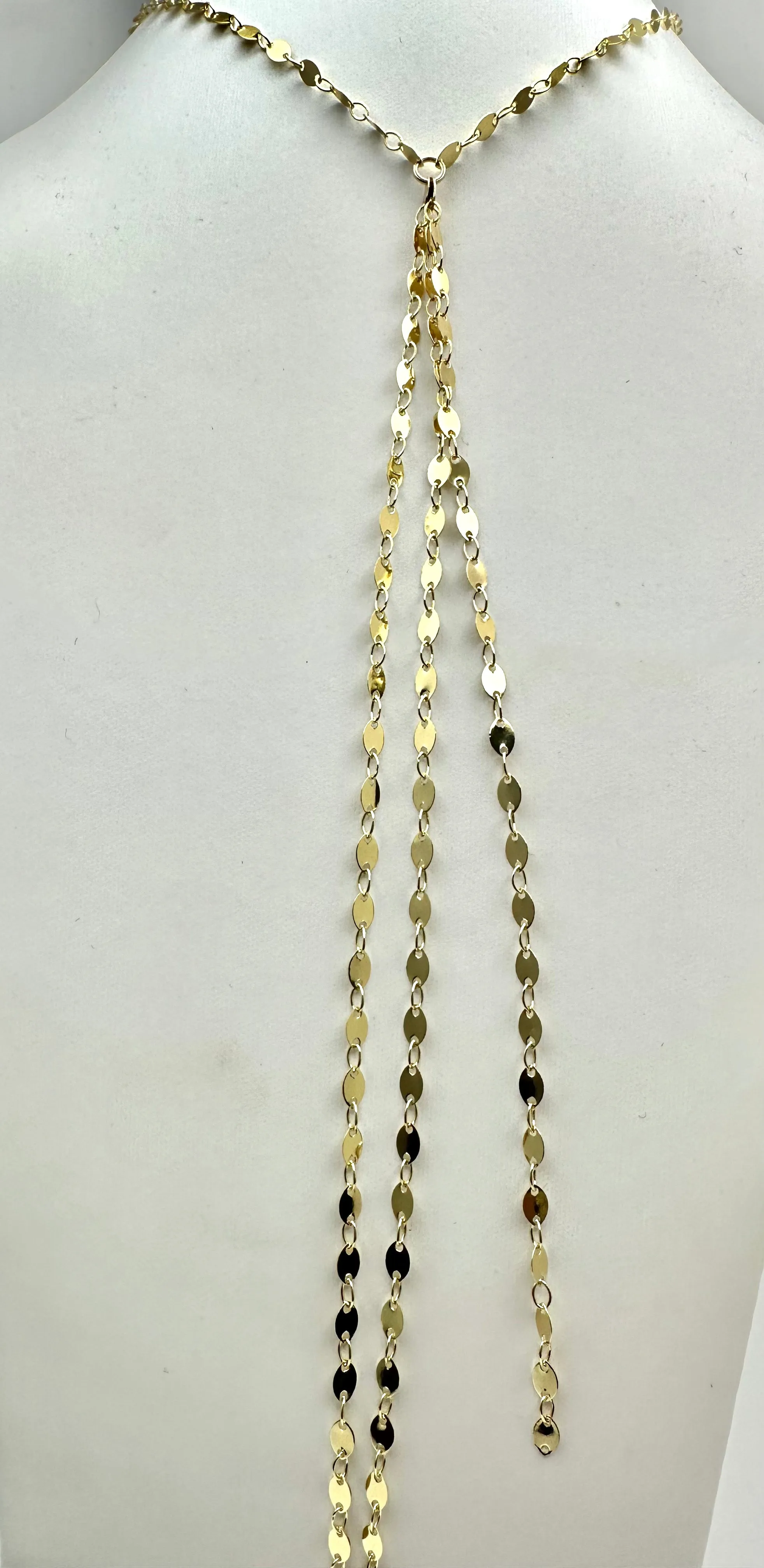 Faceted Lariat Necklace