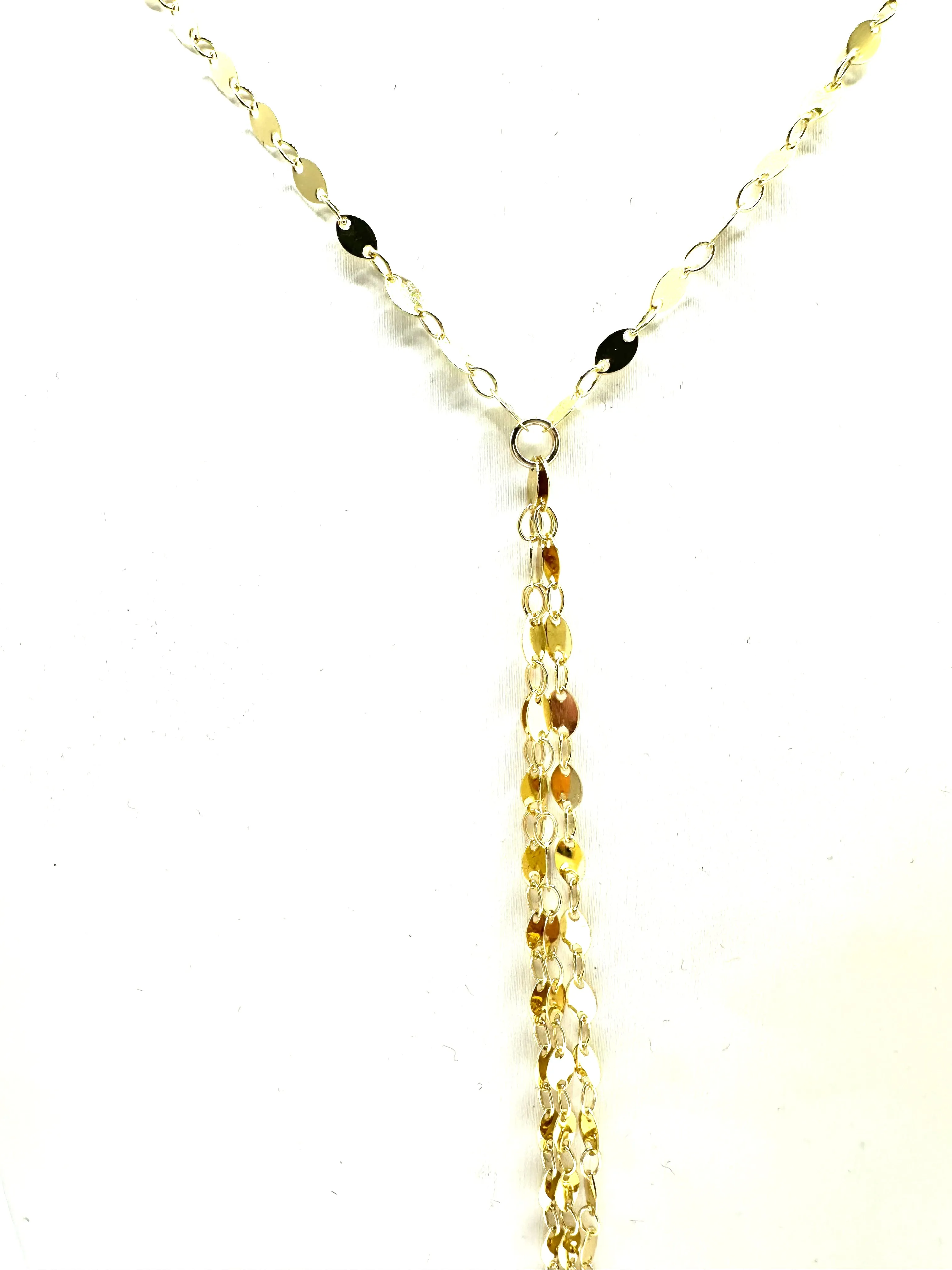 Faceted Lariat Necklace