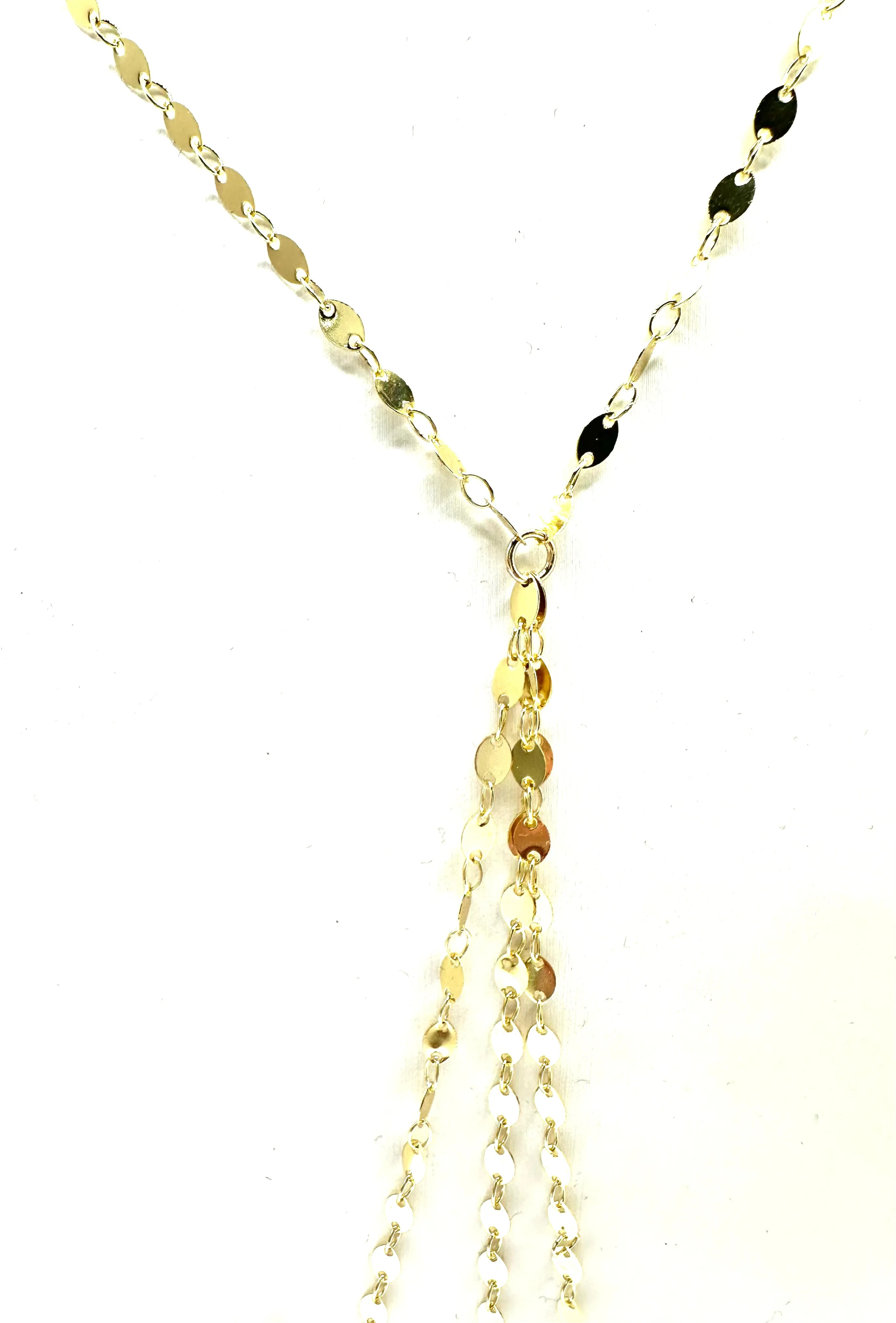 Faceted Lariat Necklace
