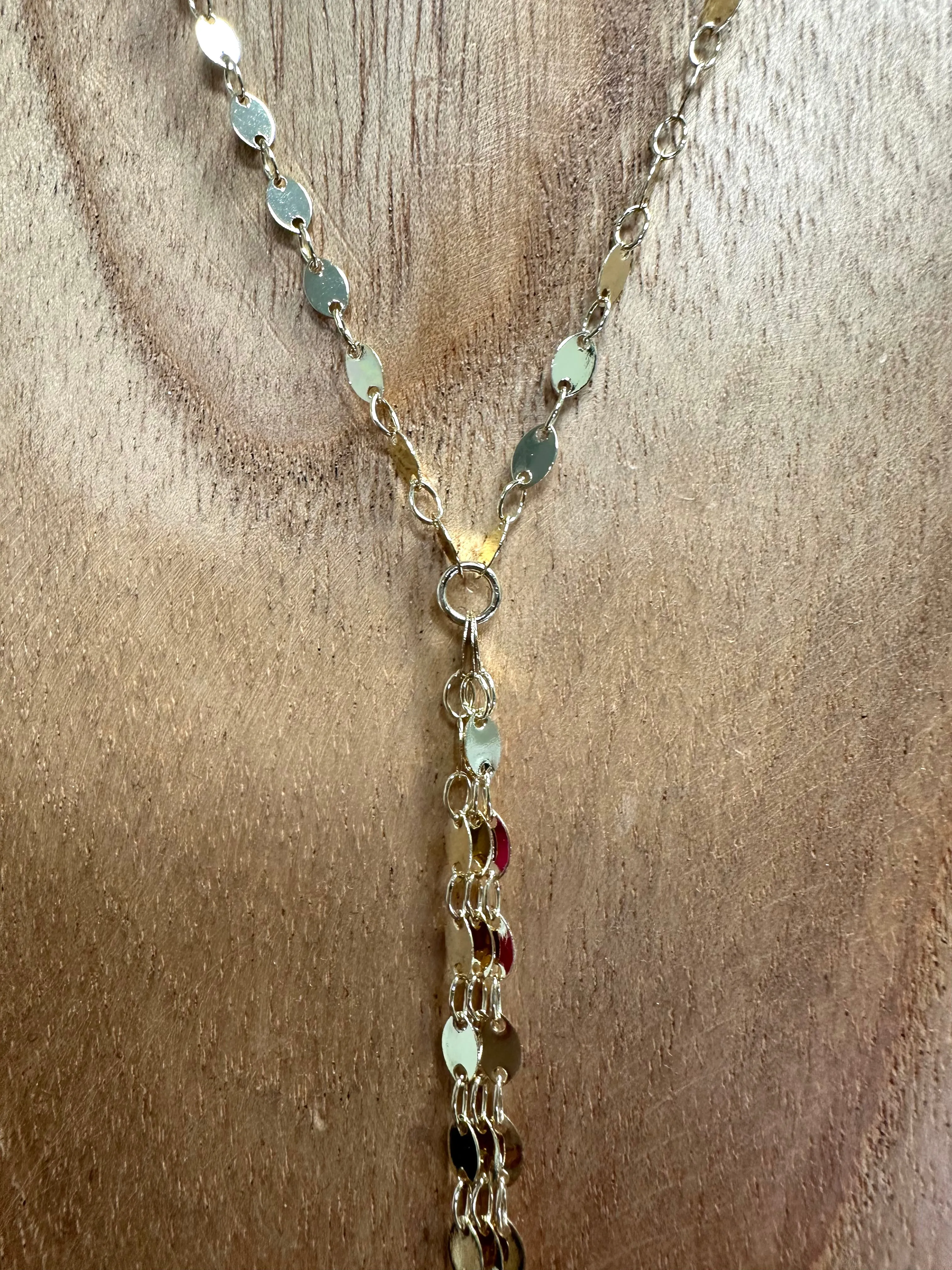 Faceted Lariat Necklace
