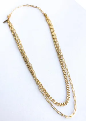 Farrah B Kept Secret Layered Necklace - Gold