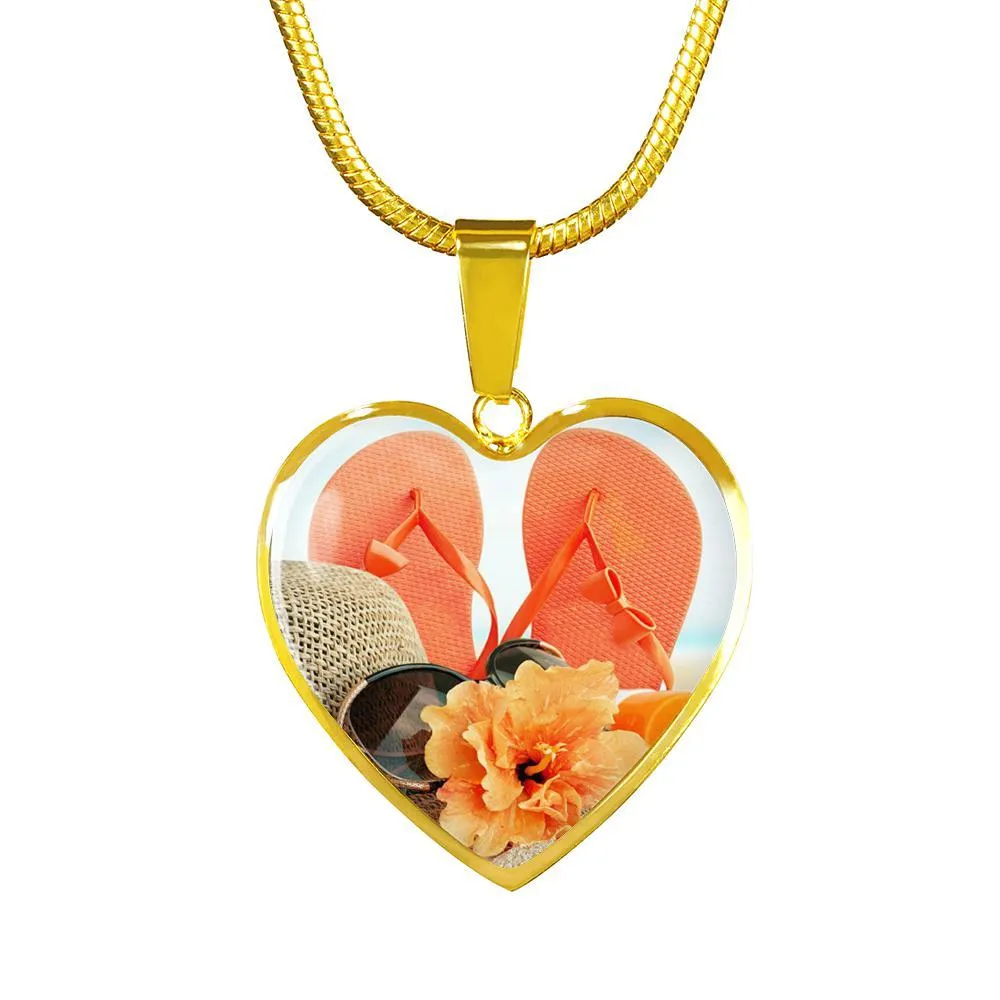 Flip Flops & Hibiscus Necklace