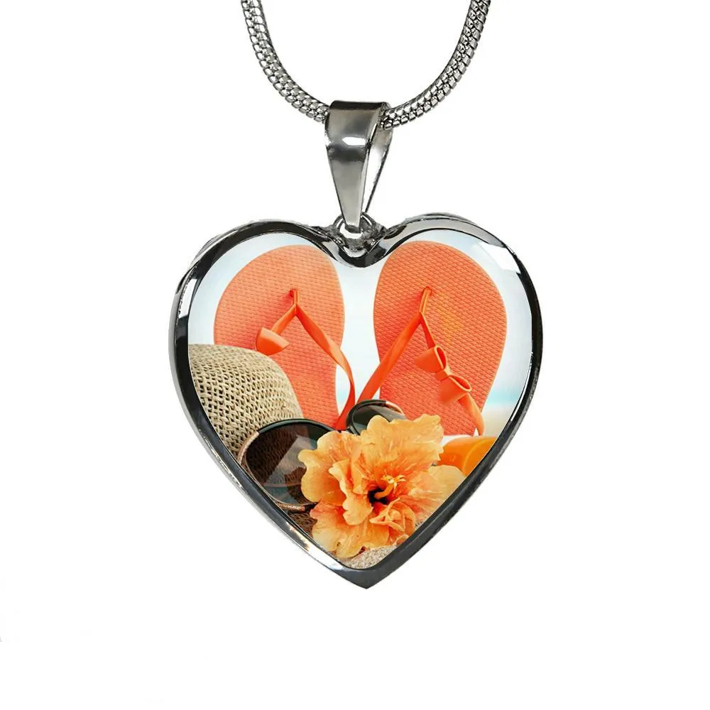 Flip Flops & Hibiscus Necklace