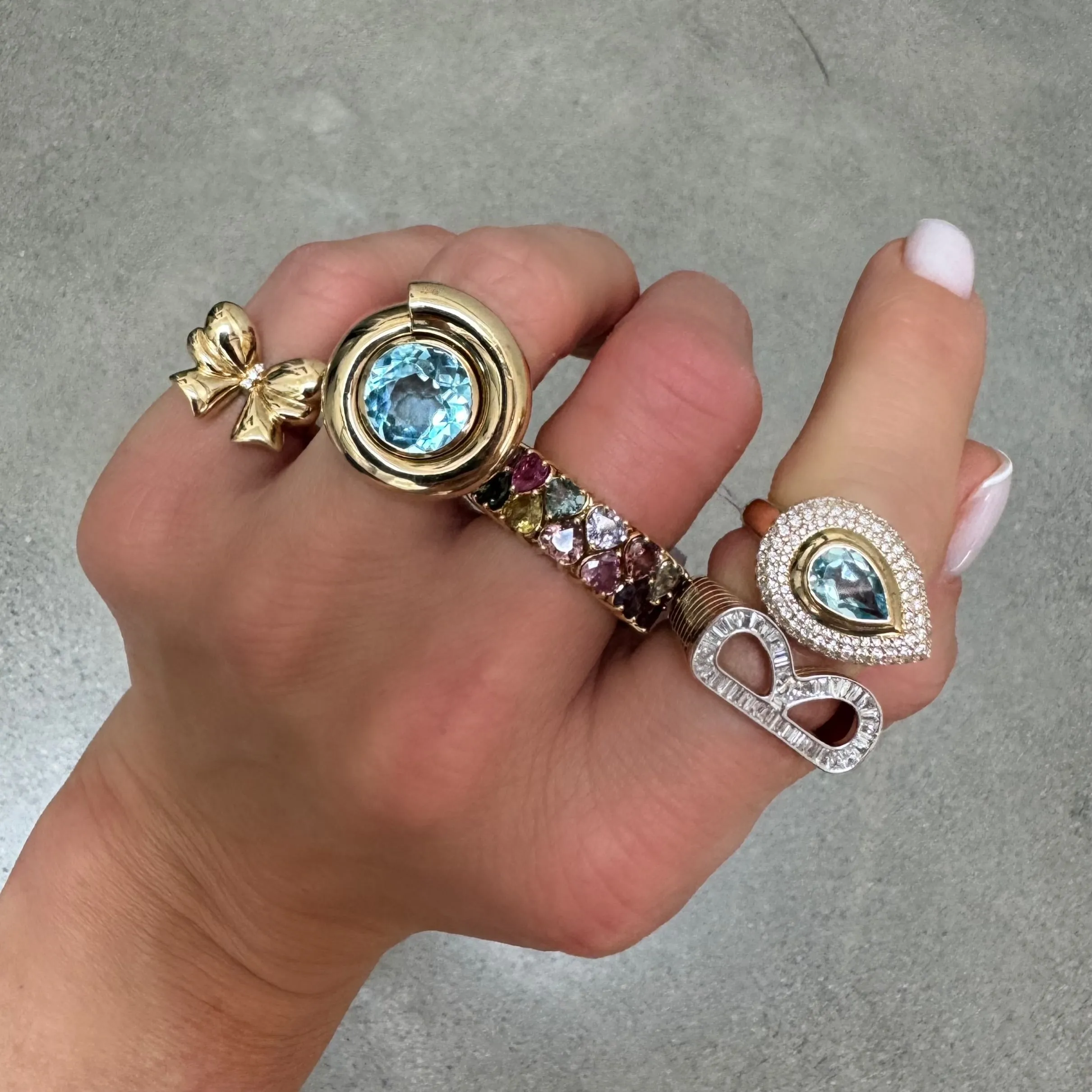 Gold Evie Bow Ring