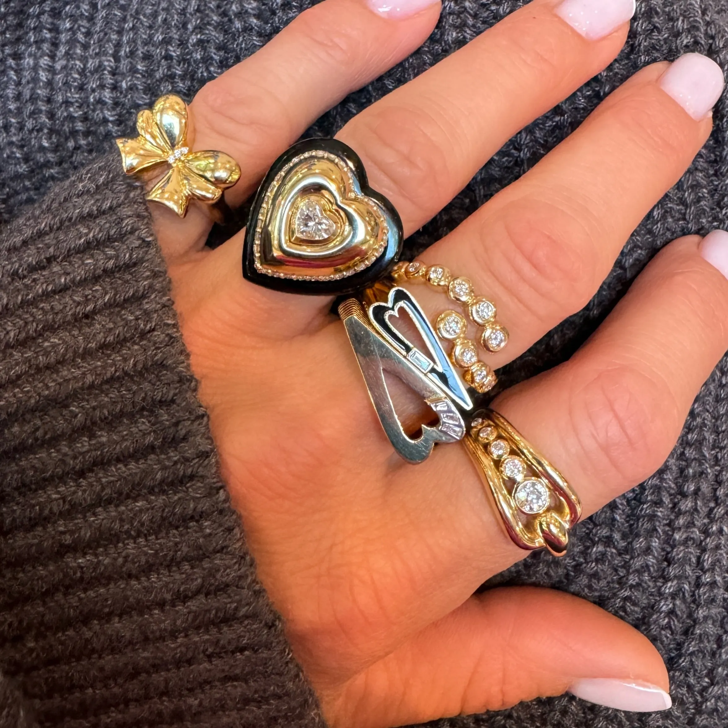 Gold Evie Bow Ring