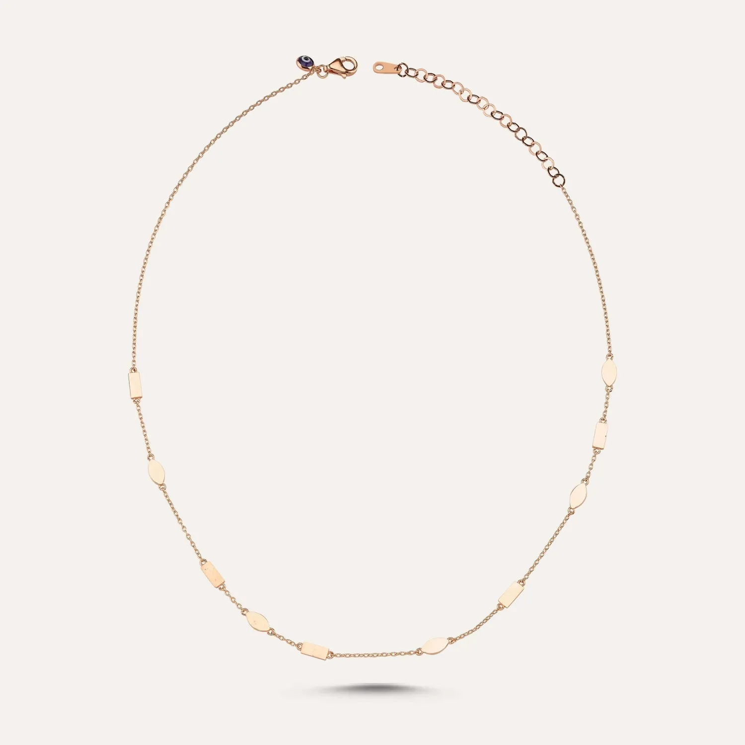 Gold-Filled Plain Mixed Geometric Necklace