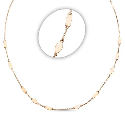 Gold-Filled Plain Mixed Geometric Necklace