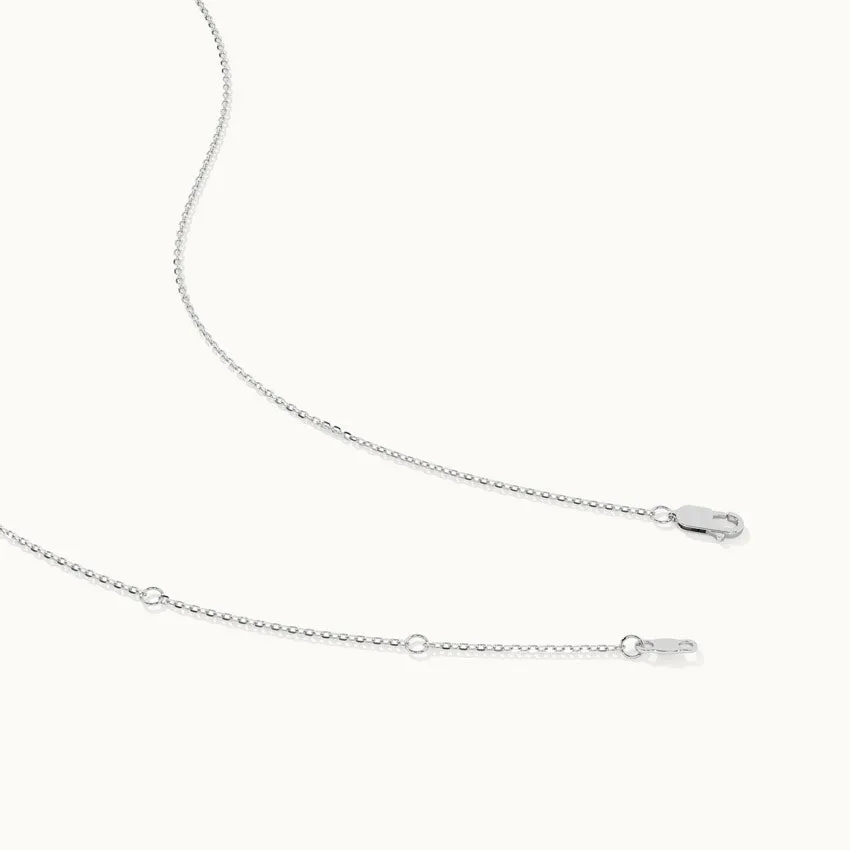 Hollow Cushion Diamond Necklace