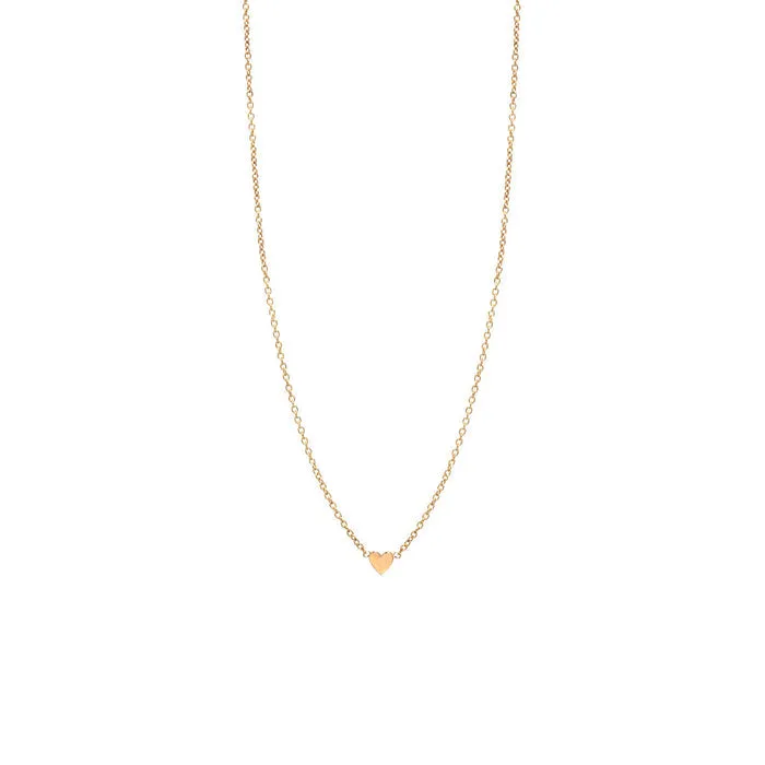 Itty Bitty Heart Necklace in Yellow Gold