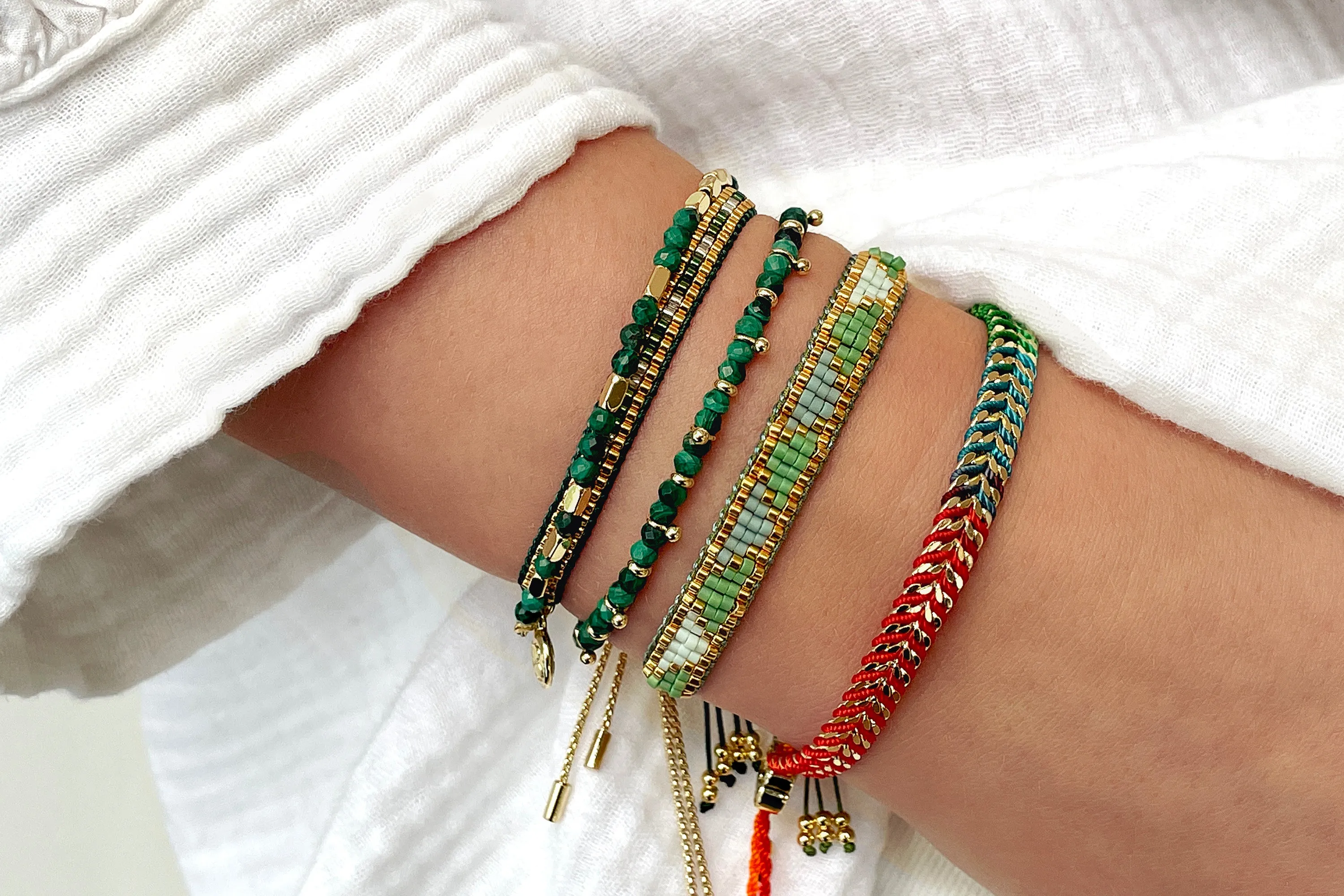 Iztac Rainbow Silver Bracelet