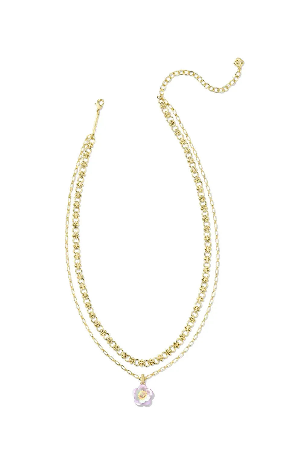 Kendra Scott: Deliah Gold Multi Strand Necklace - Pastel Mix
