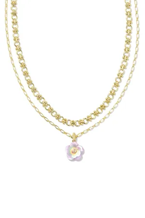 Kendra Scott: Deliah Gold Multi Strand Necklace - Pastel Mix