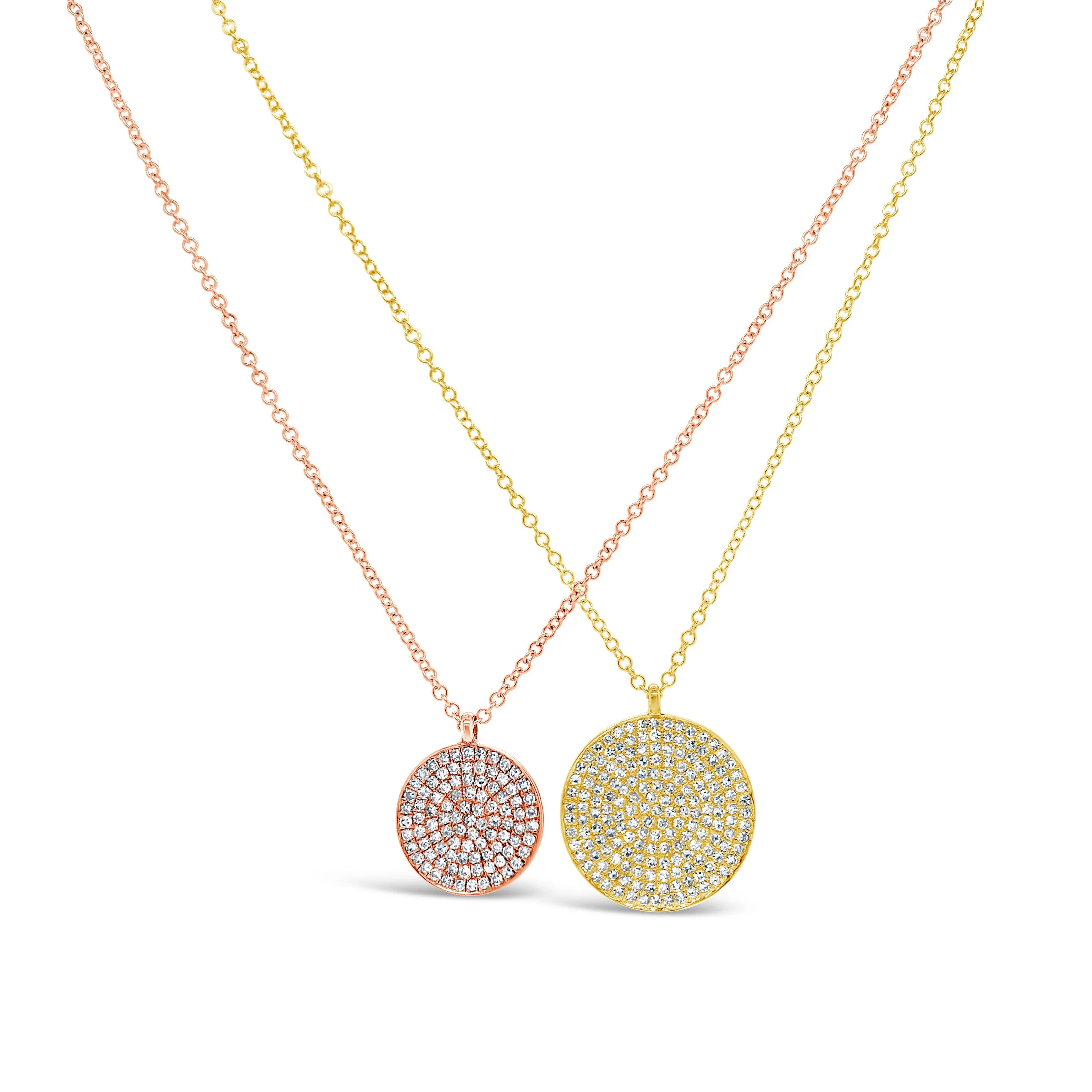 Large Diamond Disc Pendant