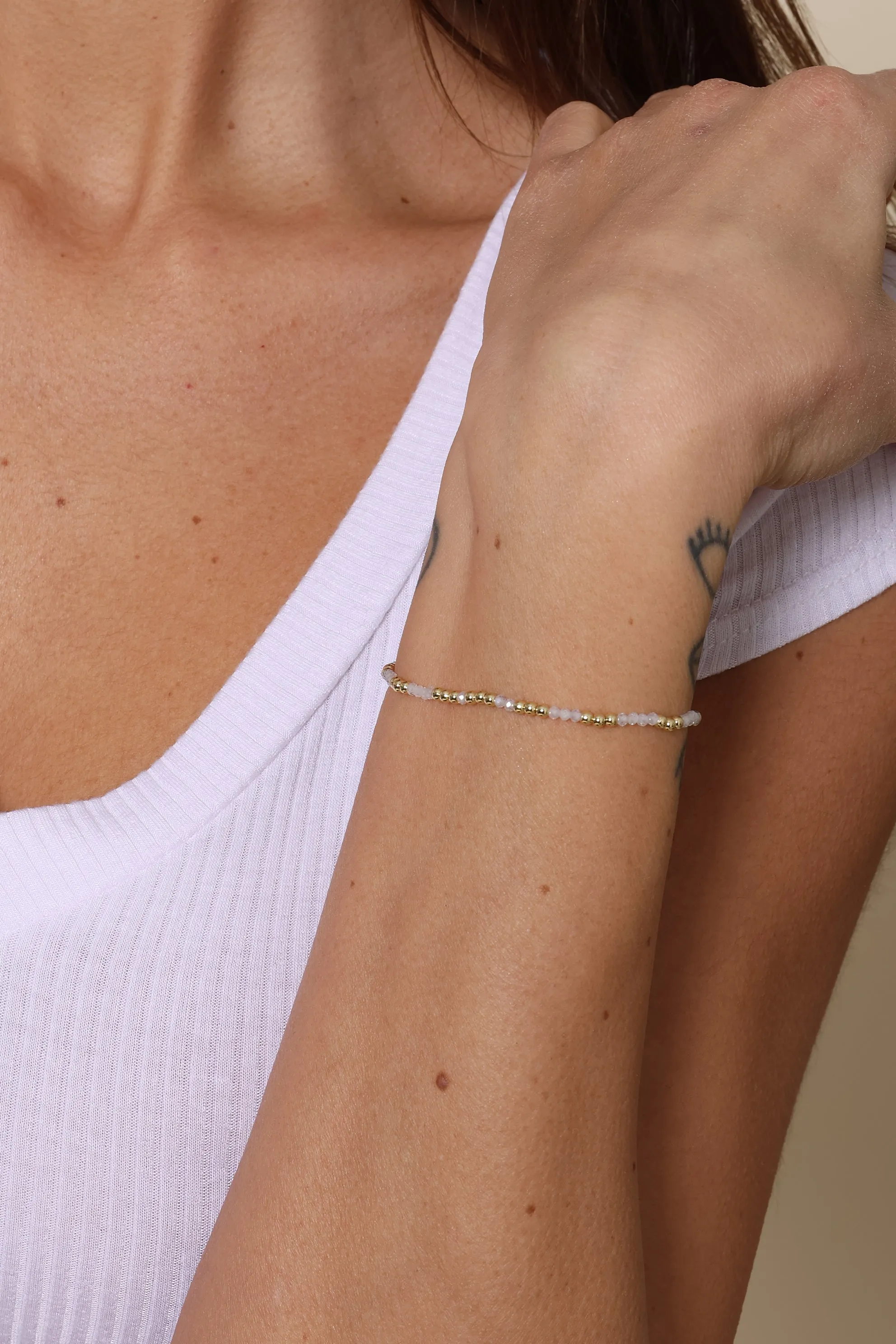 Lars 2mm Crystal Ball Bracelet