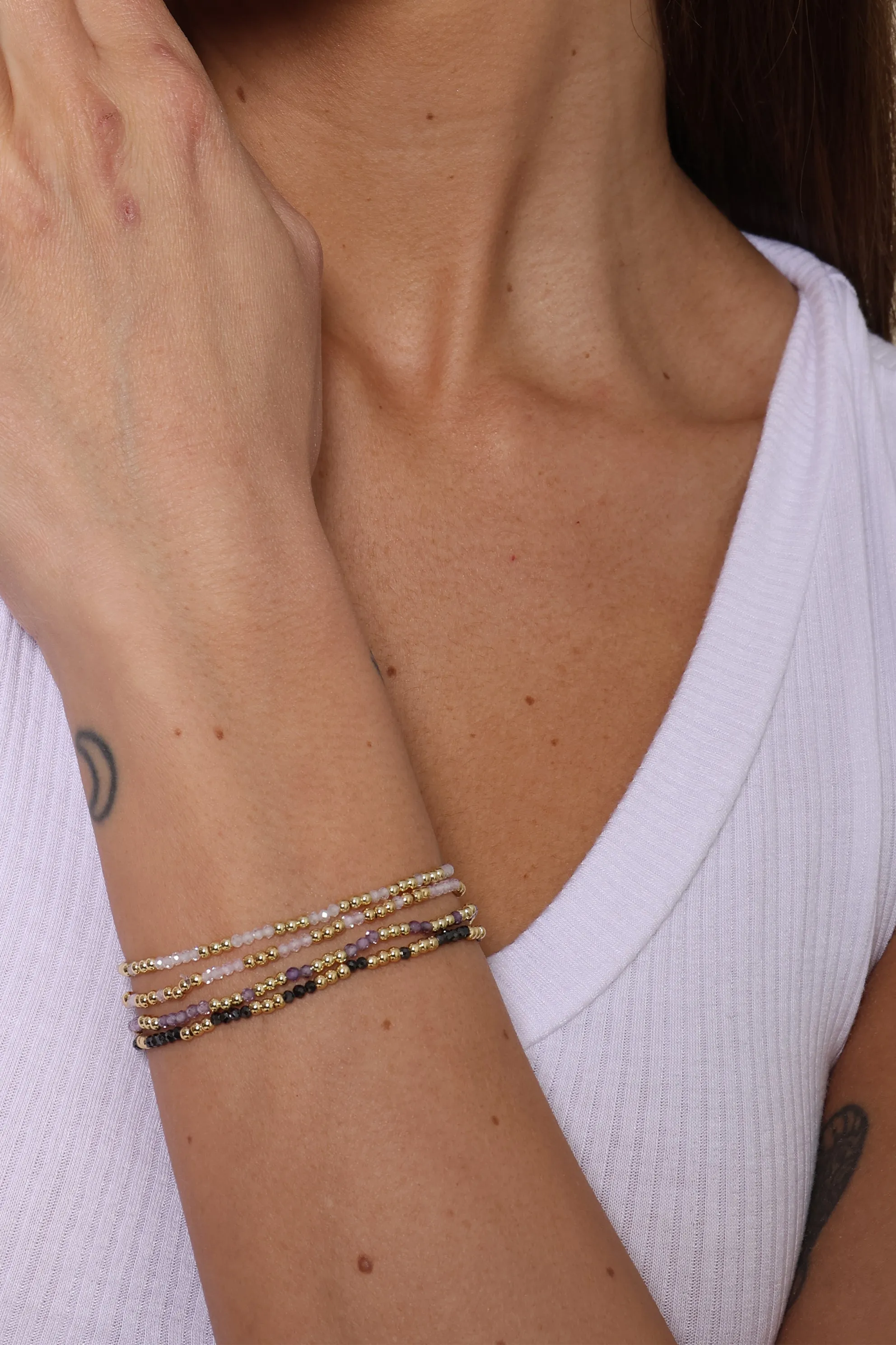 Lars 2mm Crystal Ball Bracelet