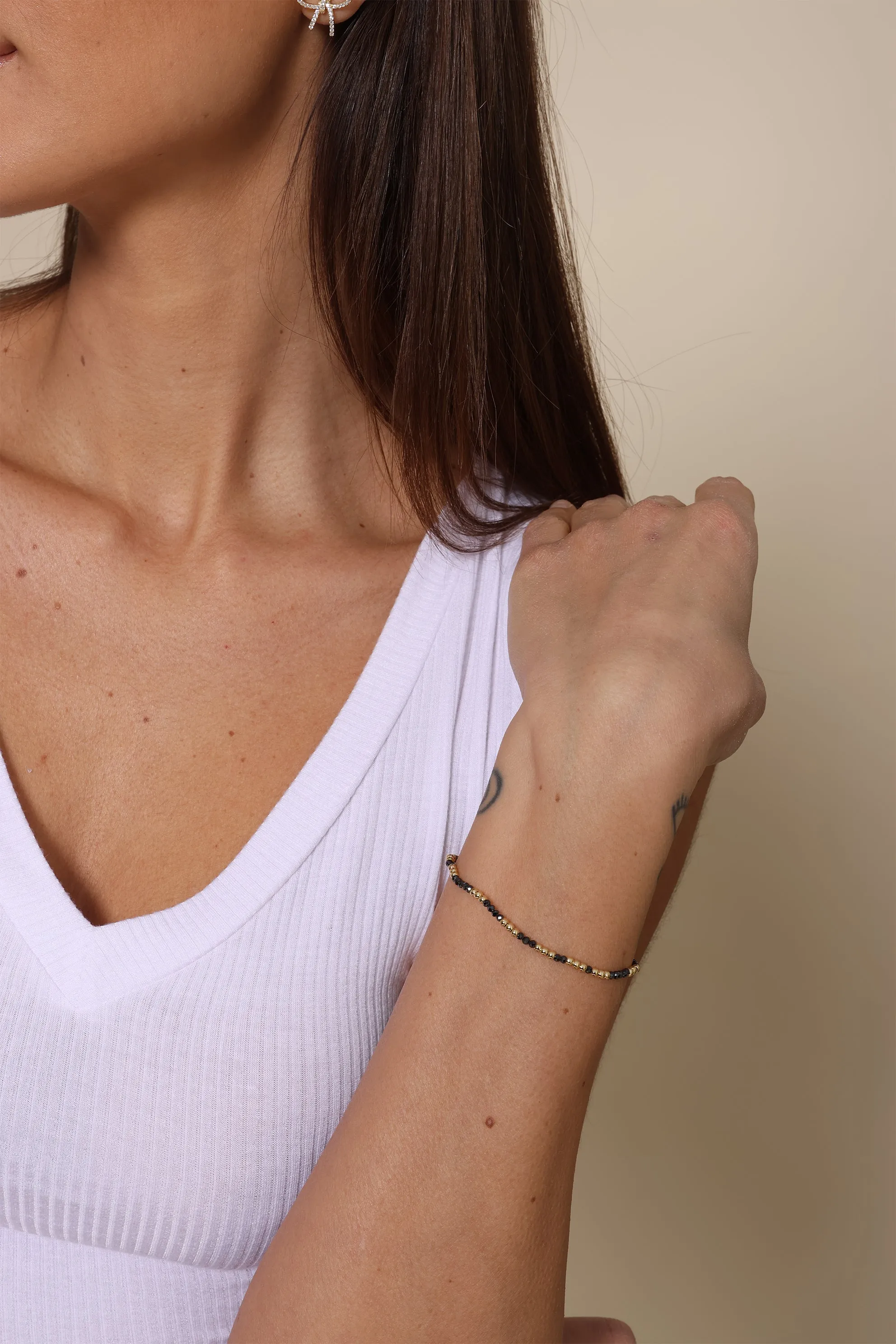 Lars 2mm Crystal Ball Bracelet