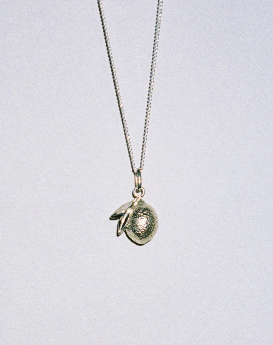 Lemon Charm Necklace -Sterling Silver
