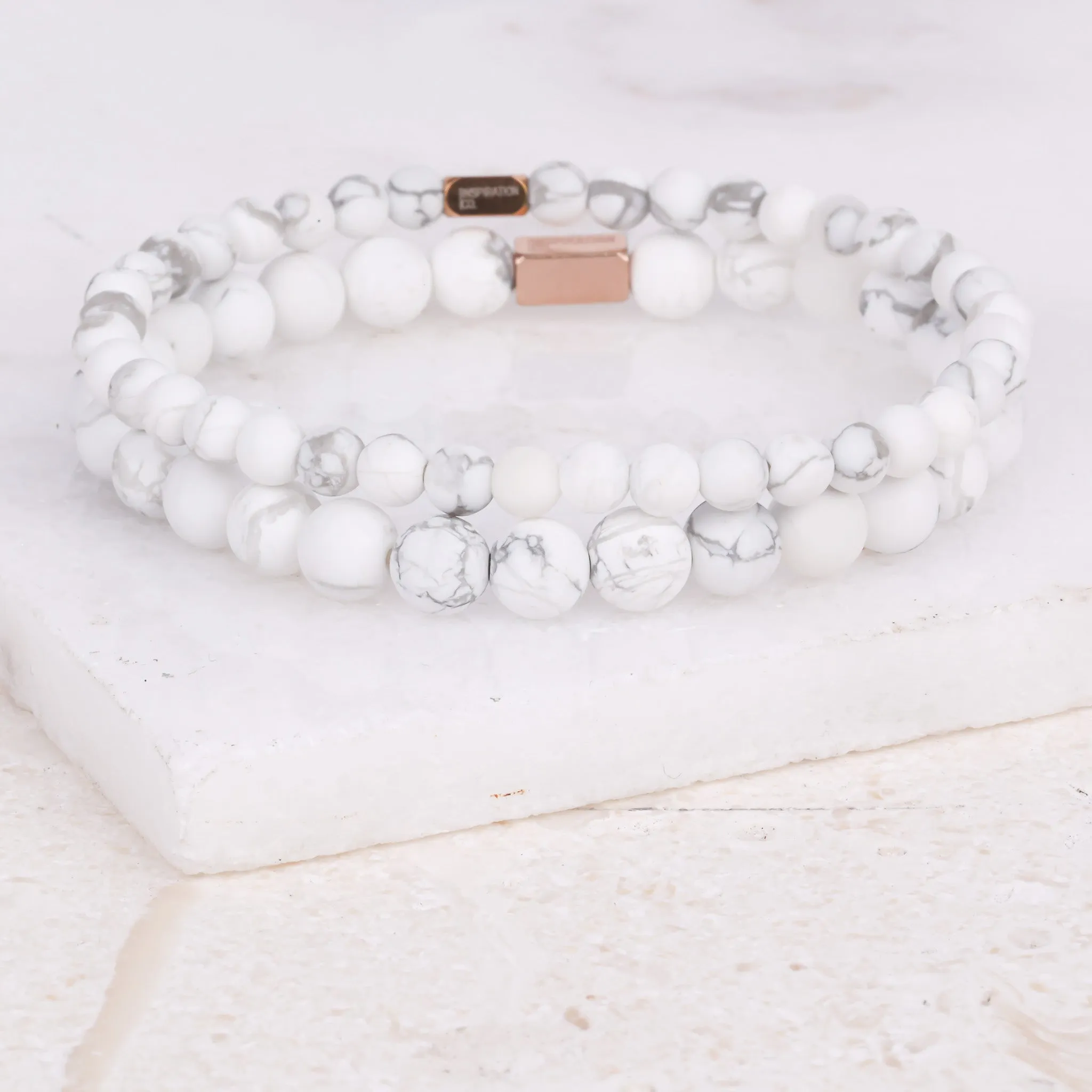 MARBLE HOWLITE - ACCENT BRACELET