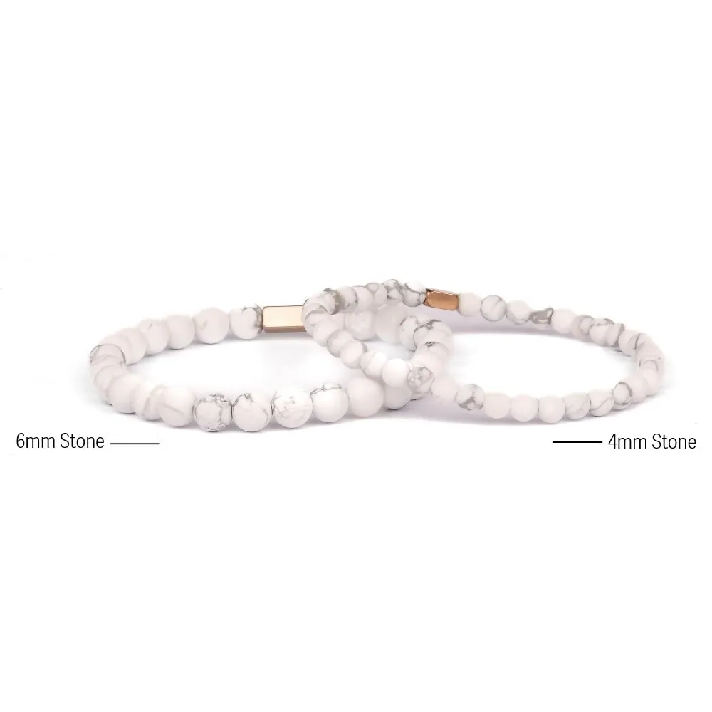 MARBLE HOWLITE - ACCENT BRACELET