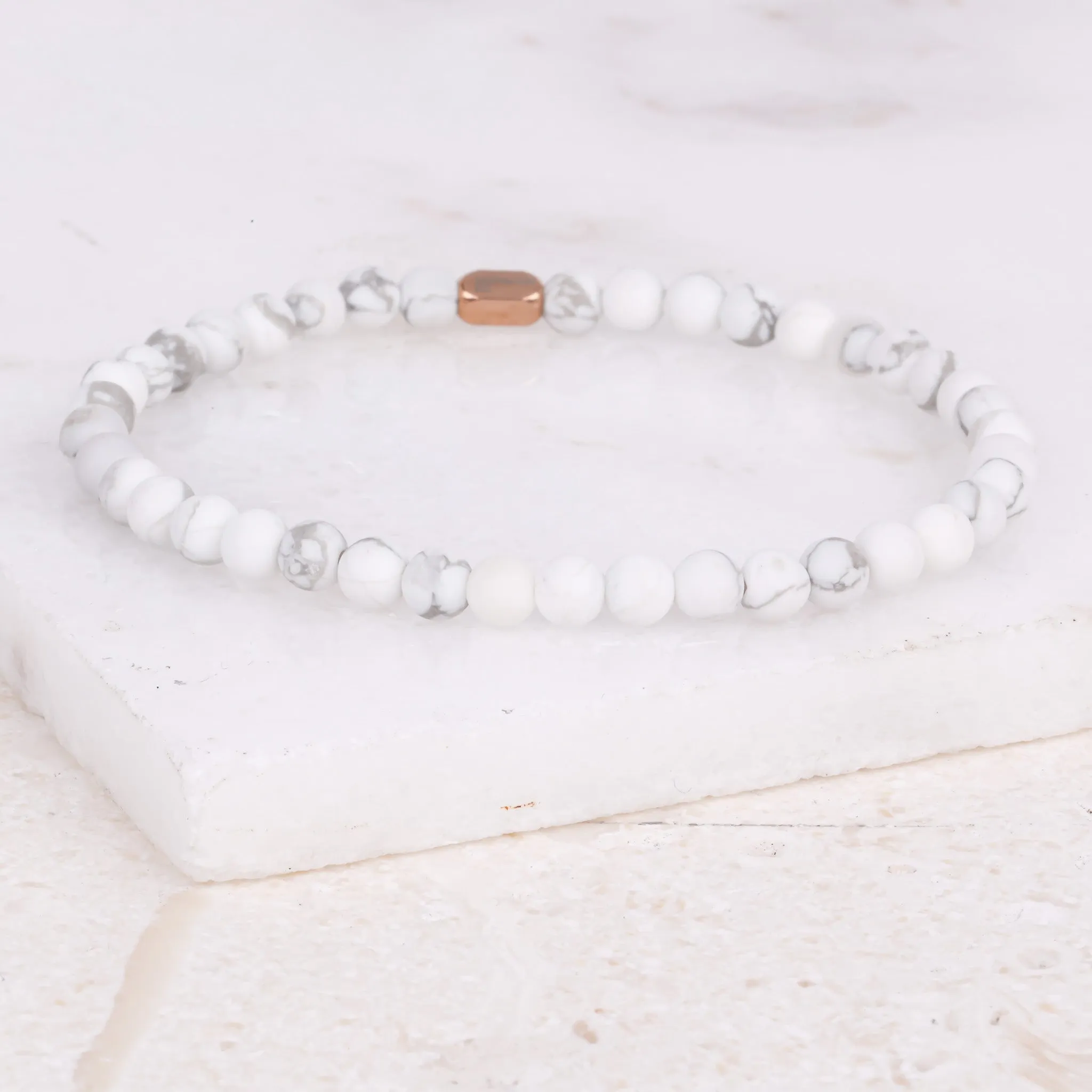 MARBLE HOWLITE - ACCENT BRACELET