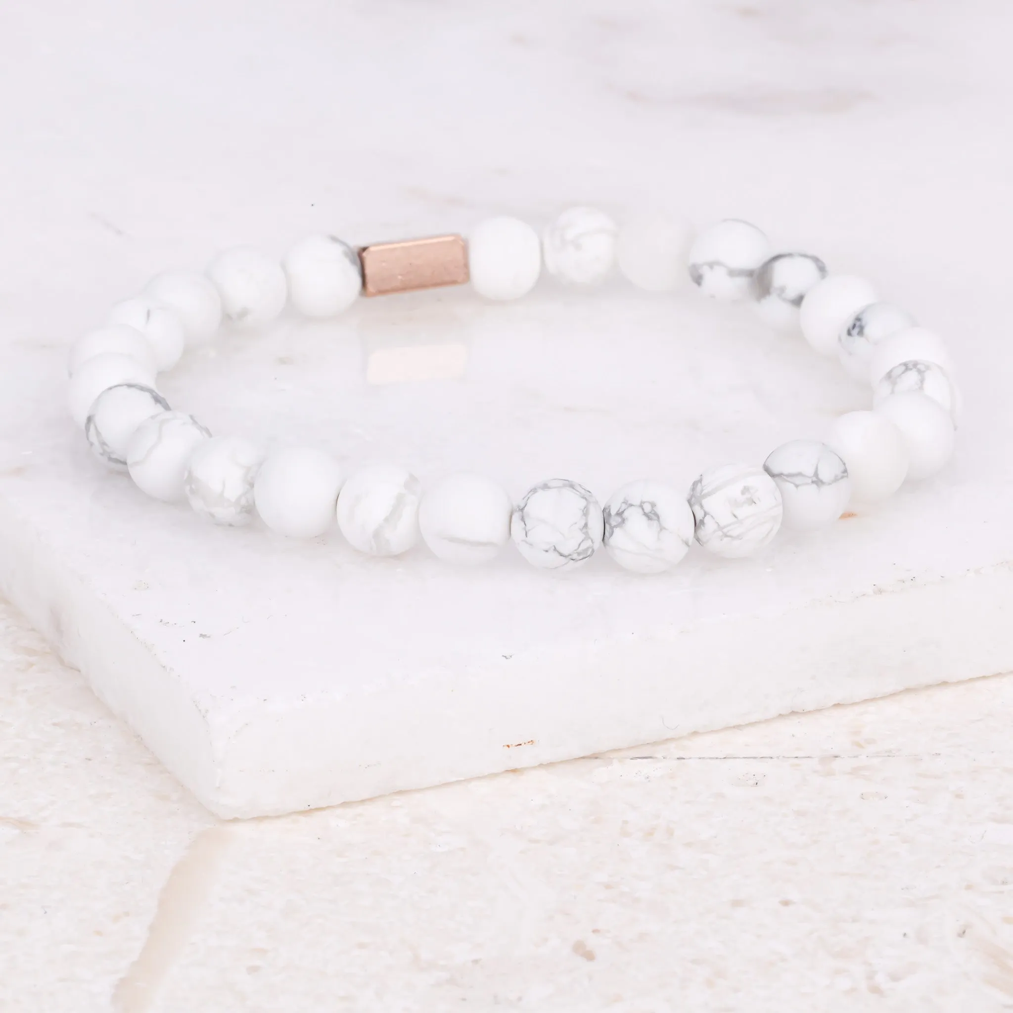 MARBLE HOWLITE - ACCENT BRACELET