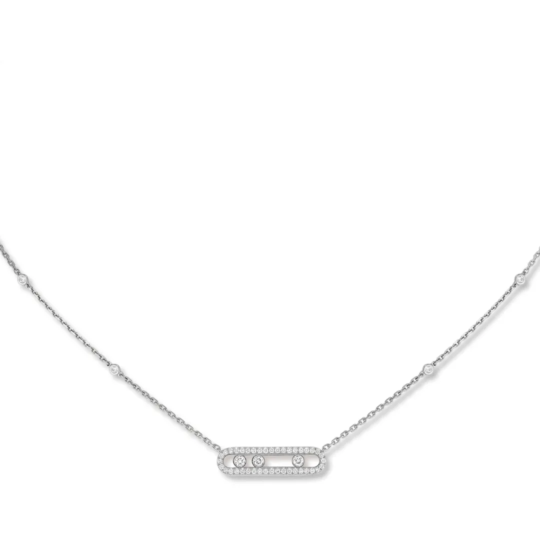 Messika 18K White Gold Baby Move Diamond Necklace