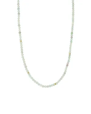 Mix Flourite Four Rondelle Necklace | 4mm