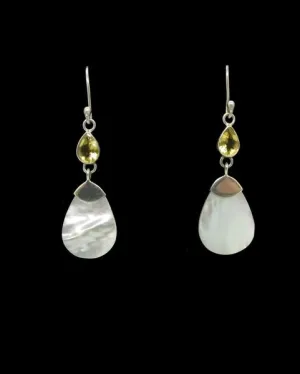 Mother of Pearl Drop Shape Dangle Earrings