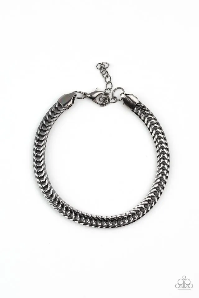 Paparazzi Bracelet ~ One-Two Knockout - Black