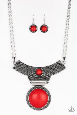 Paparazzi Necklace ~ Lasting EMPRESS-ions - Red