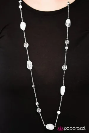 Paparazzi Necklace ~ River Cruise - White
