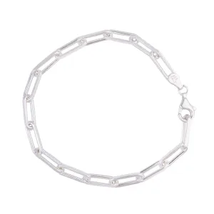 Paperclip Diamond Cut Bracelet