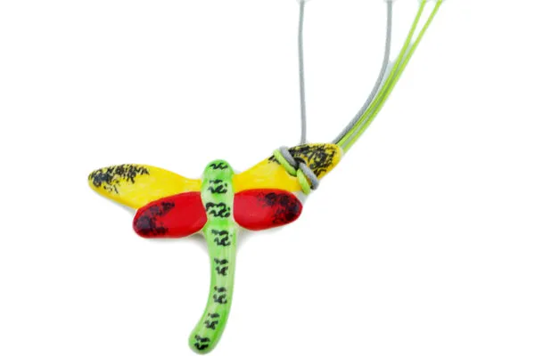 Polish Pottery 2" Necklace Mix Dragonfly