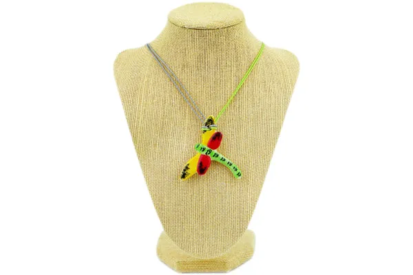 Polish Pottery 2" Necklace Mix Dragonfly