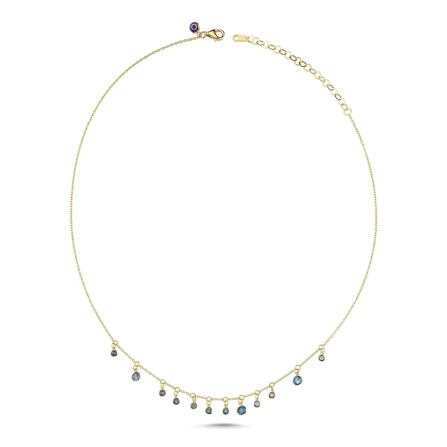 Rainbow Duochrome Drop Stone Choker