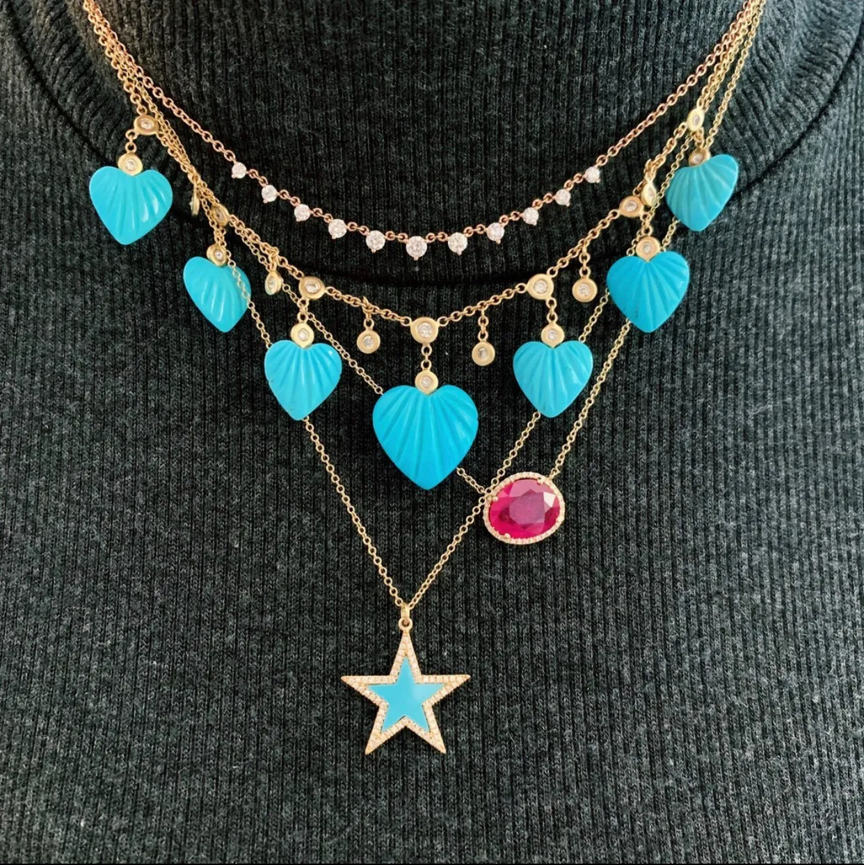 Regal Ruby with Diamond Halo Necklace