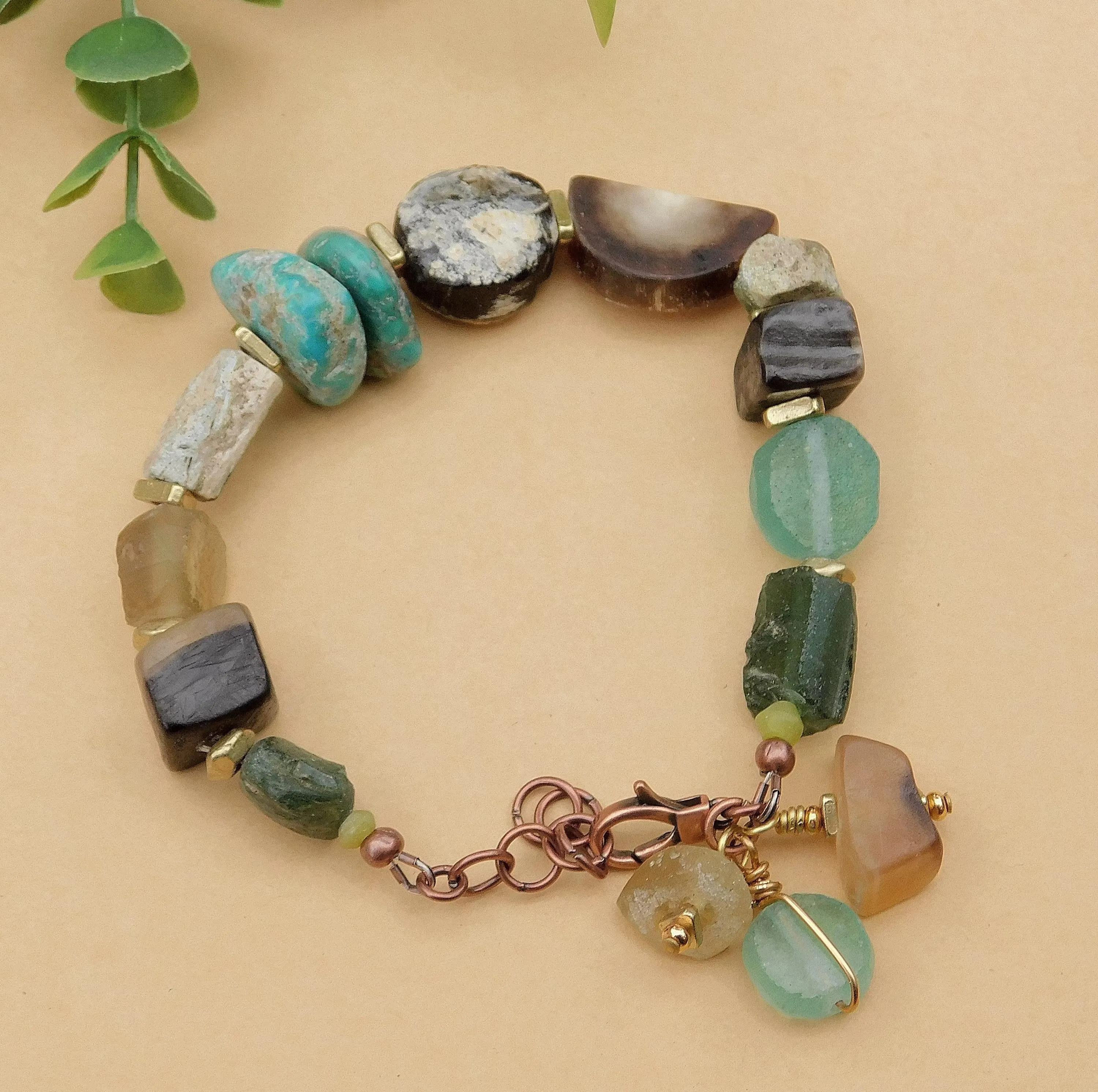 Roman Glass Woodland Bracelets