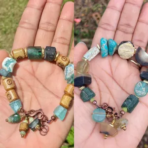 Roman Glass Woodland Bracelets