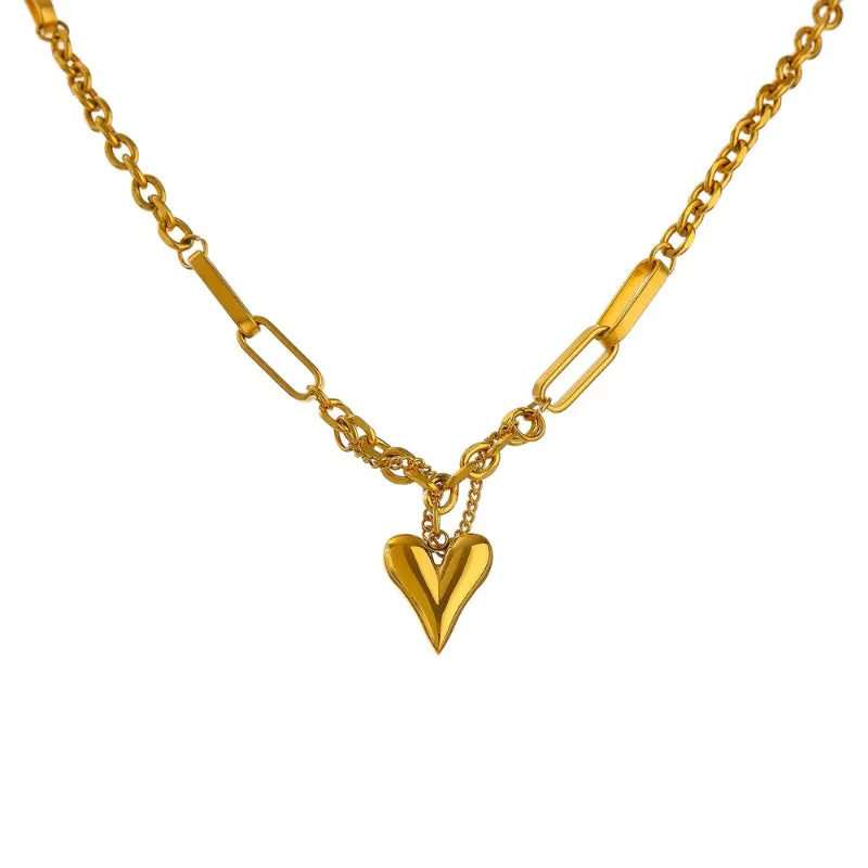 Romantic Heart Pendant Necklace for Women