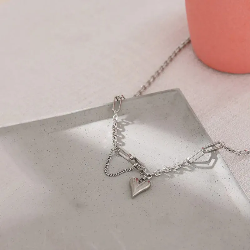 Romantic Heart Pendant Necklace for Women