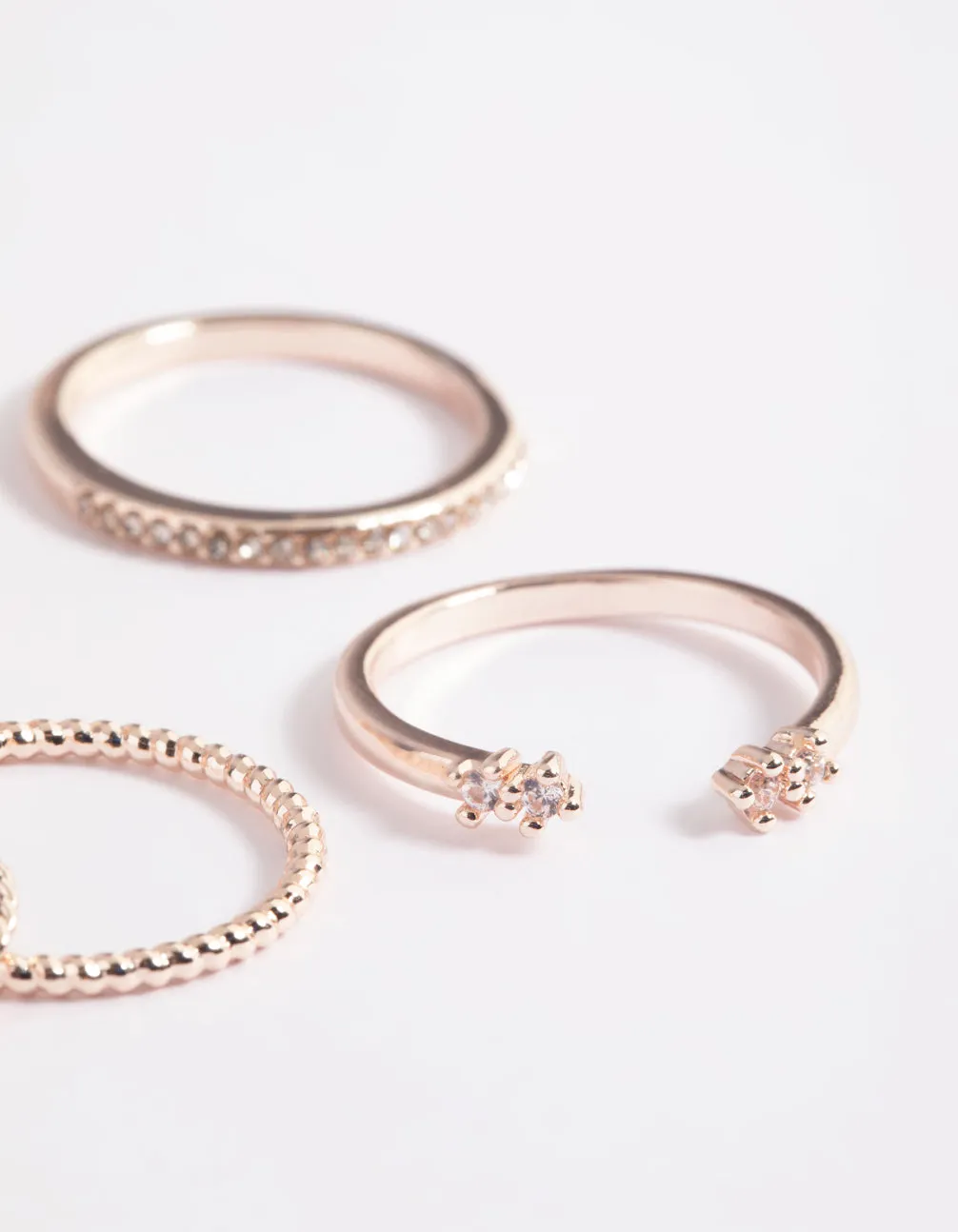 Rose Gold Filigree Butterfly Ring 5-Pack
