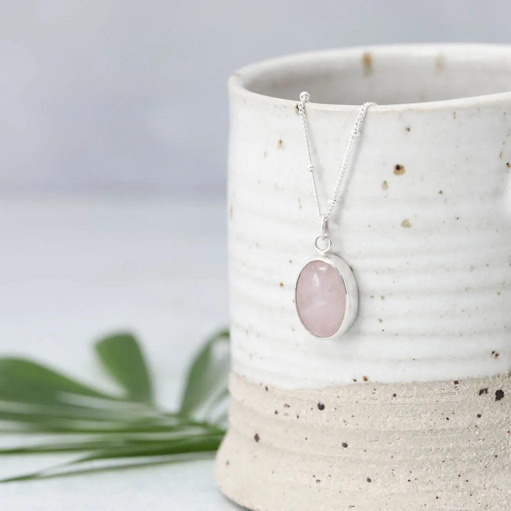 Rose Quartz Gemstone Necklace