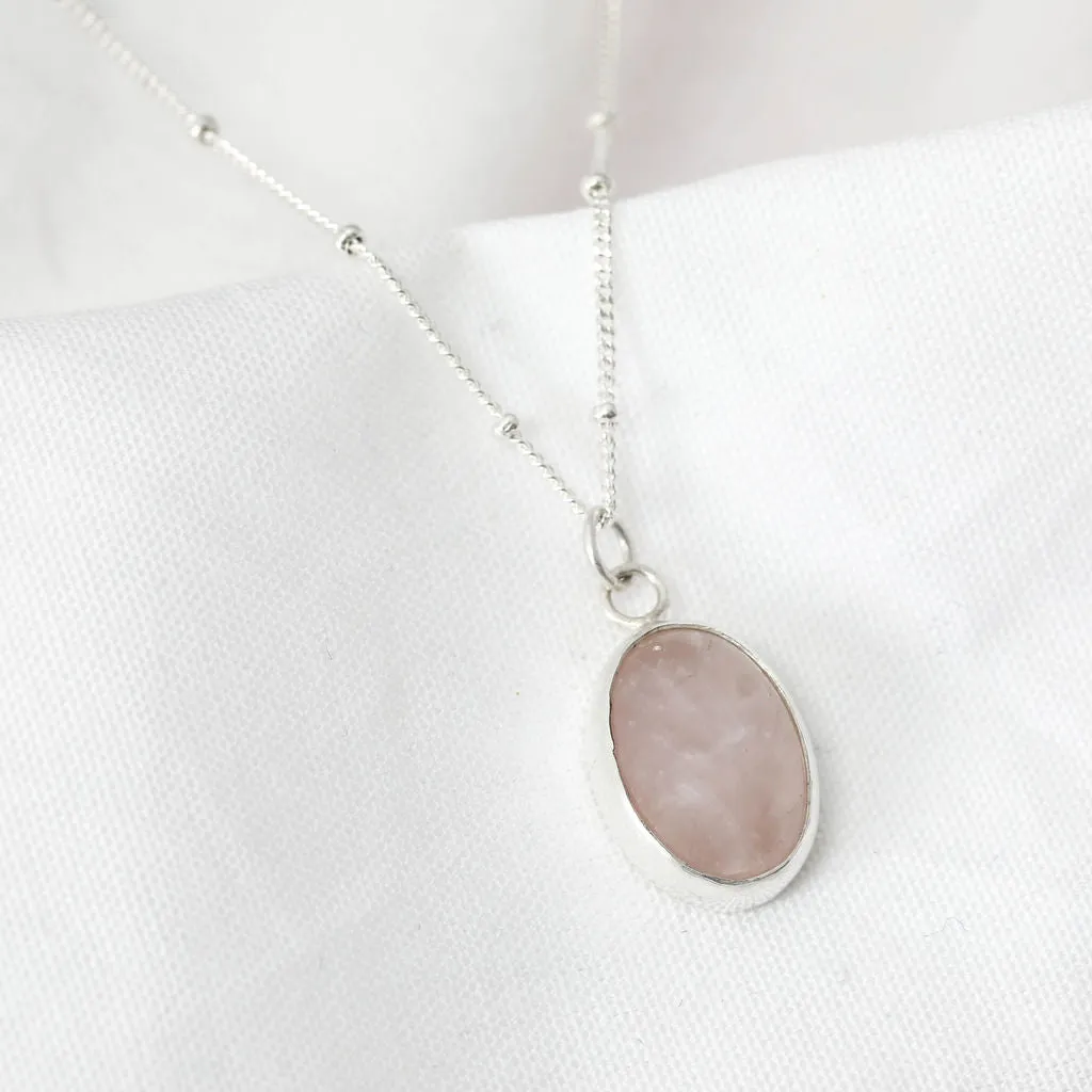Rose Quartz Gemstone Necklace